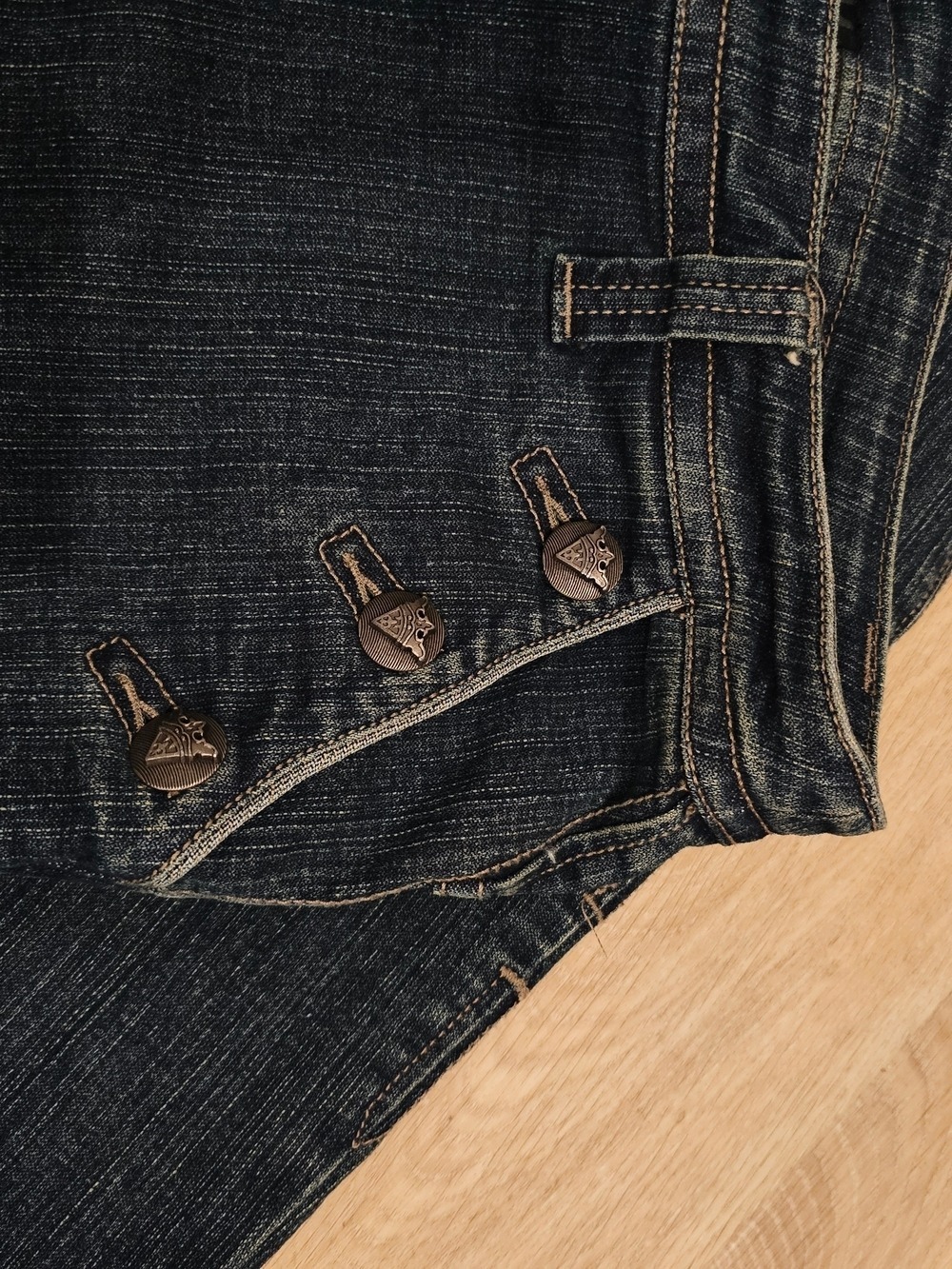 MXM Dark Wash Wide Leg Jeans - Picture 9 of 10